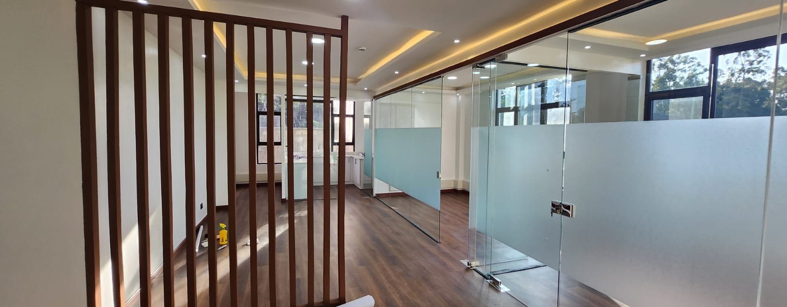 frameless glass partitions
